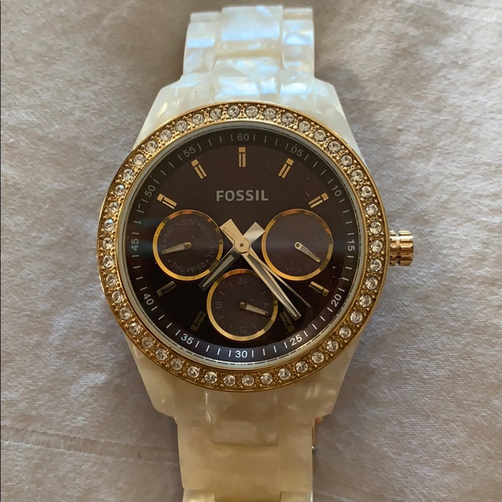 Fossil Women's Watch with Gold and Black Dial